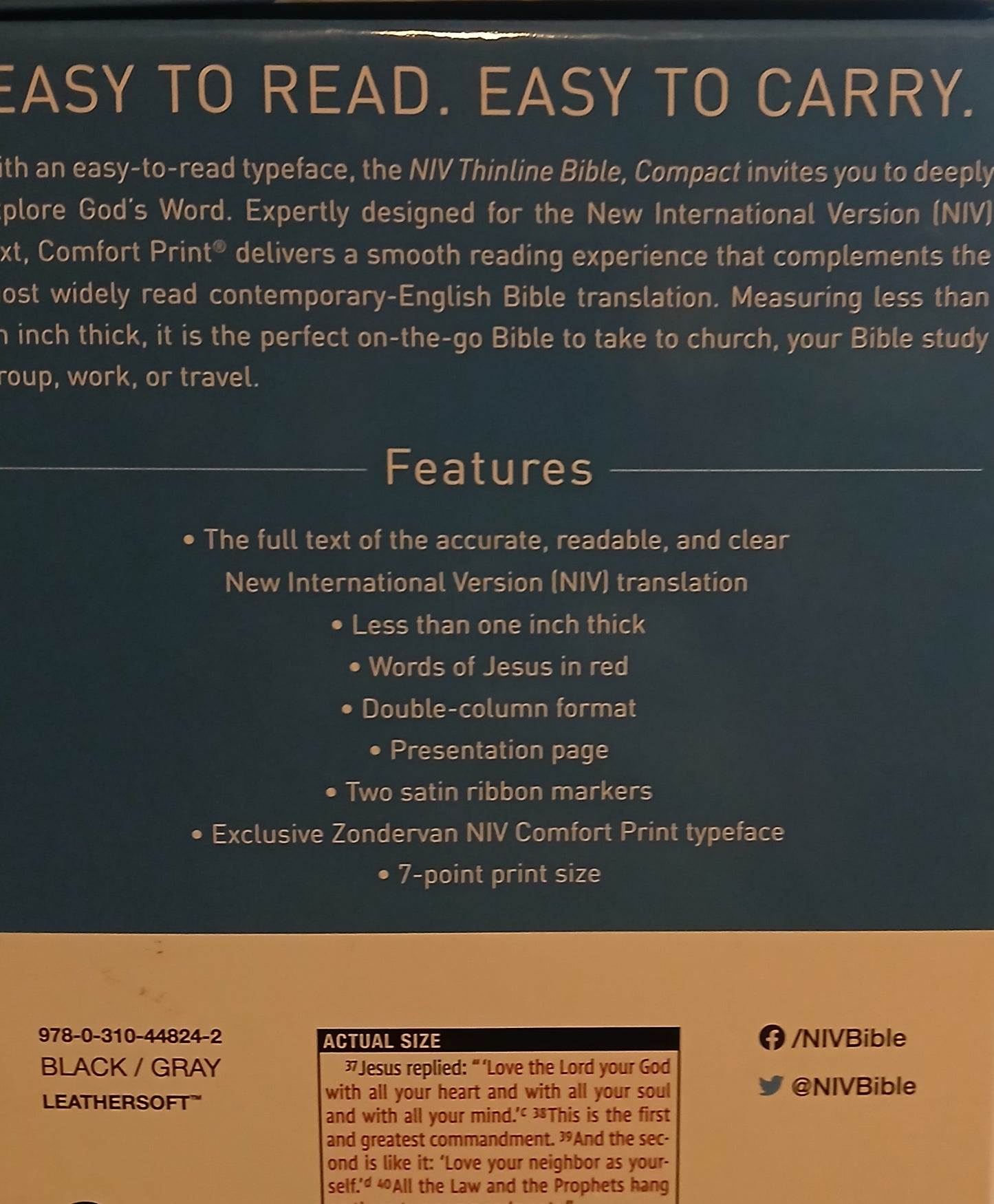 NIV - THINLINE BIBLE