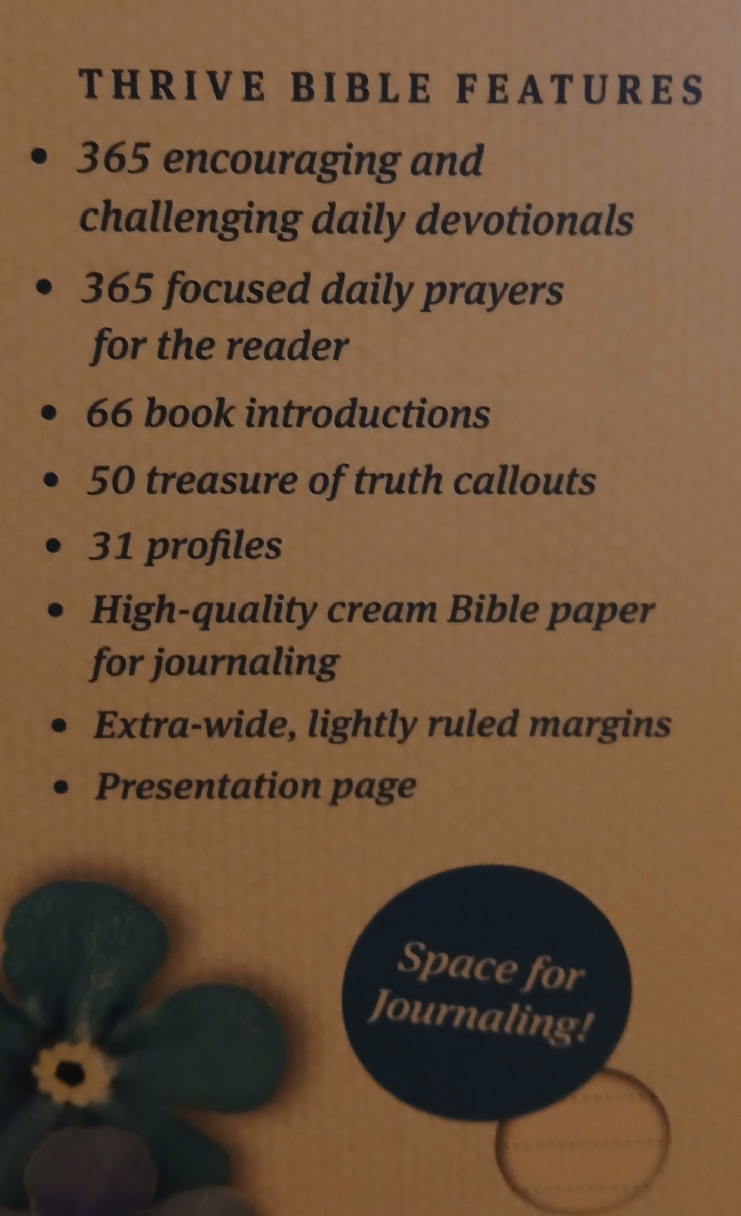 THRIVE -NLT -HOLY BIBLE