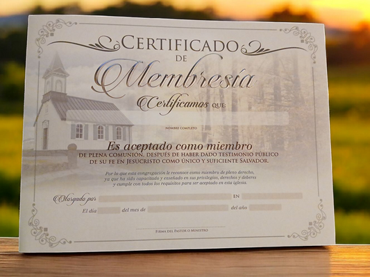 Certificado de Membresia