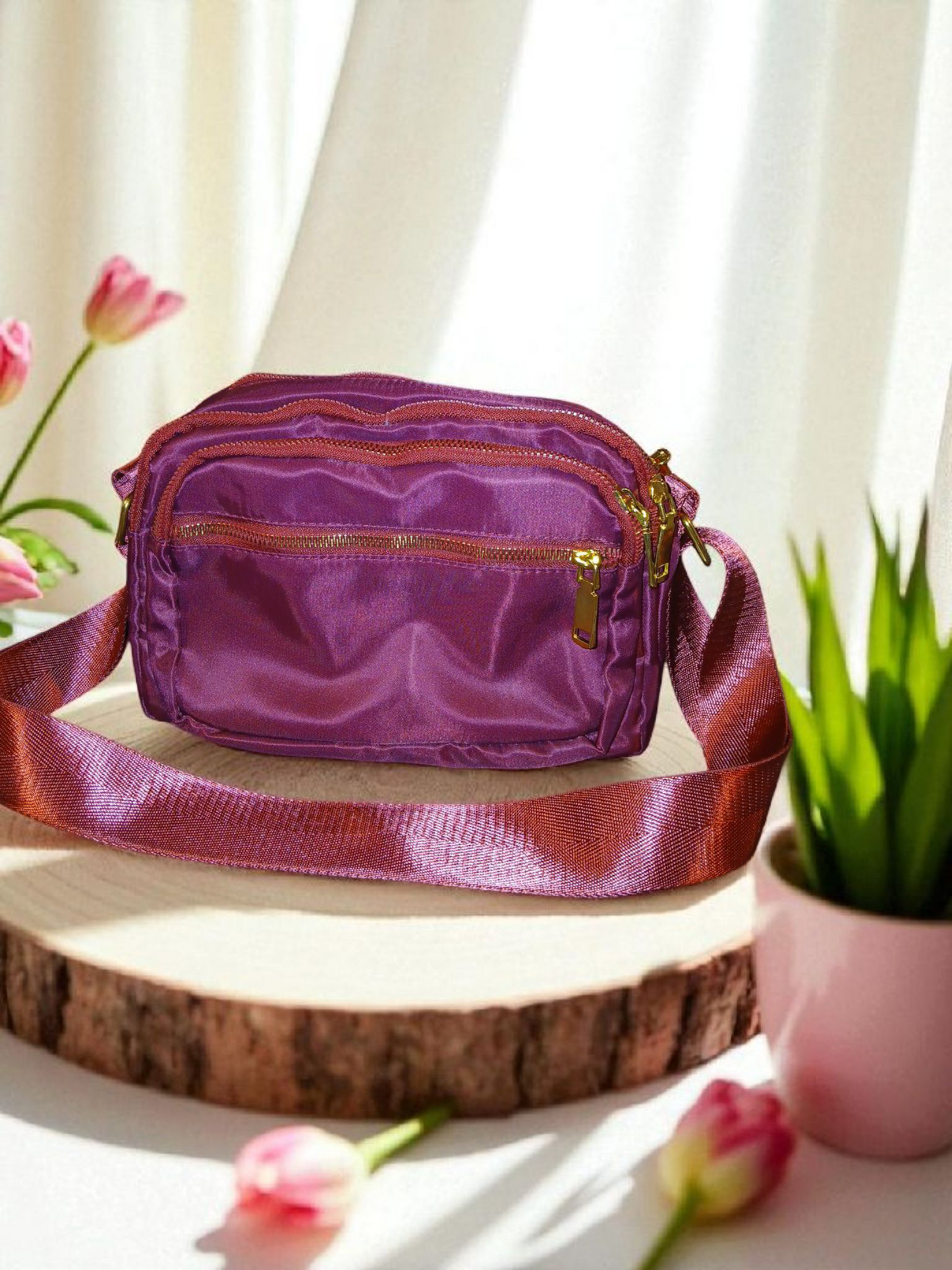 Carterita de Tela ,con Zipper