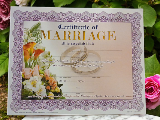 Certificate of Marriage