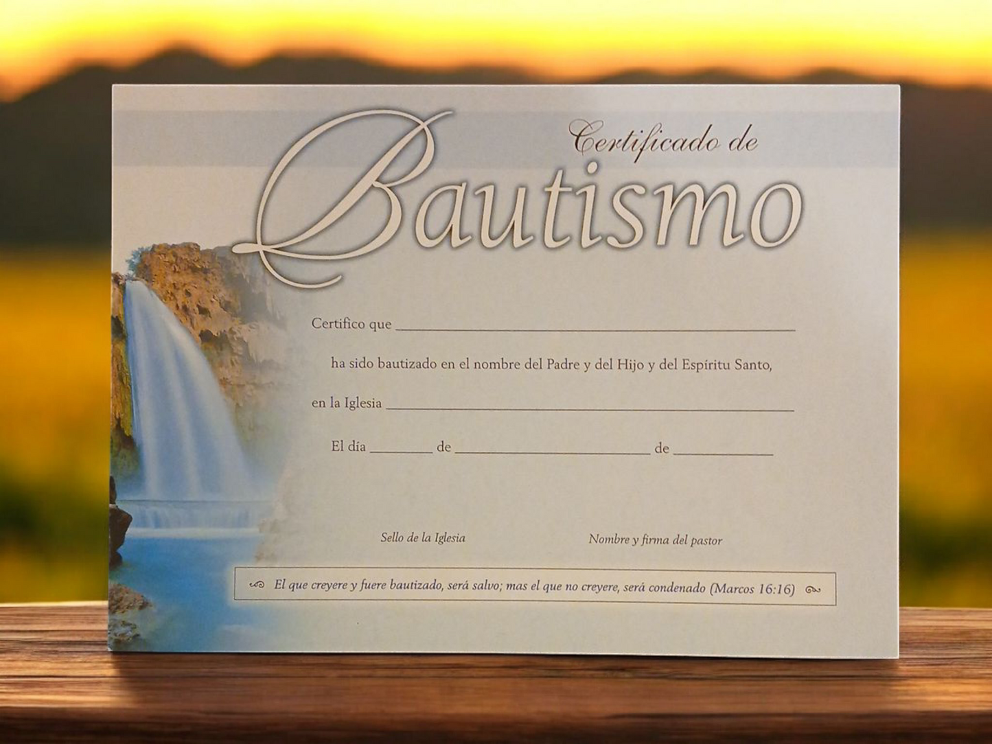 Certificado de Bautismo