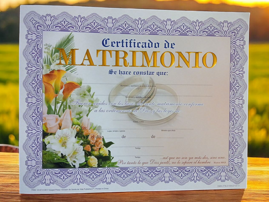 Certificado de Matrimonio